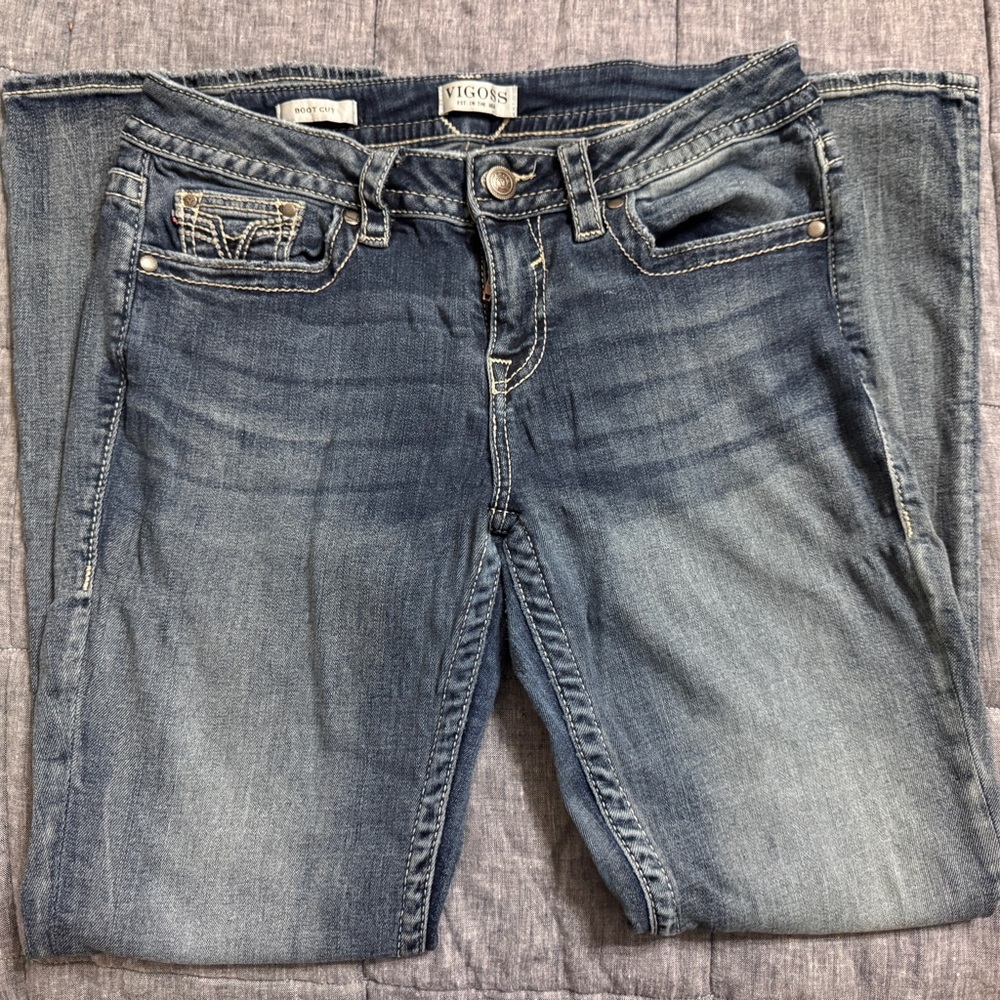 Vigoss Women's Faded Medium Blue Skinny Jeans